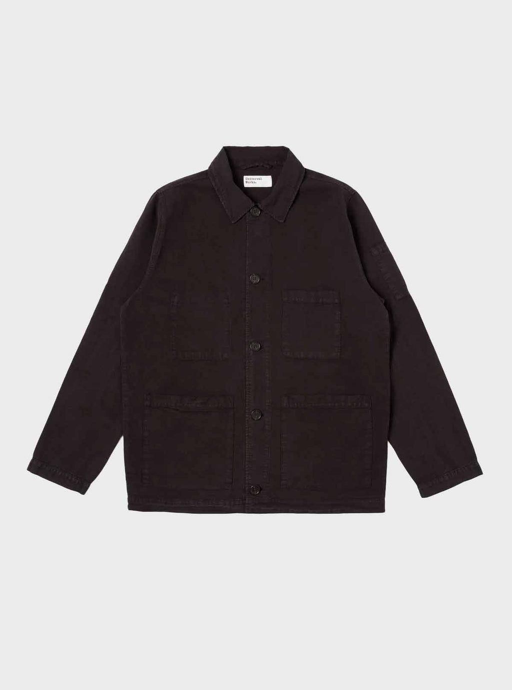 Universal Works Coverall Jacket in Licorice Linen Mix Coverall