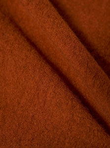 Universal Works Wool Fleece Zip Waistcoat in Rust