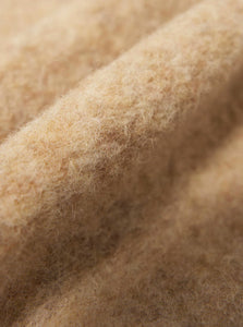 Universal Works Wool Fleece Cardigan in Fawn