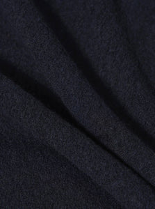 Universal Works Wool Fleece Cardigan in Navy