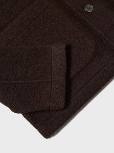 Universal Works Wool Fleece Field Jacket in Brown