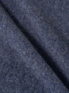 Universal Works Wool Fleece Zip Bomber in Slate Blue
