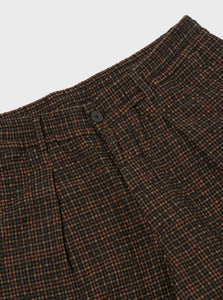 Universal Works Oxford Pant in Black/Olive Alburquerque Check