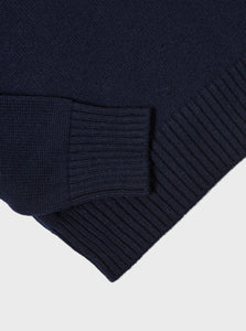 Universal Works Roll Neck in Navy Recycled Shetland