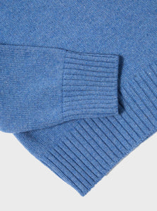 Universal Works Roll Neck in Pale Blue Recycled Shetland