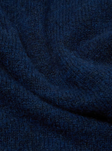 Universal Works Lyon Crew in Navy Alpaca Knit