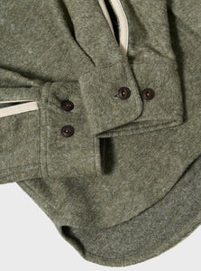 Universal Works Work Shirt in Pale Green Dam Marl