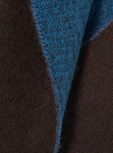 Universal Works Double Sided Scarf in Light Blue/Brown