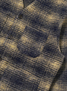 Universal Works Cardigan in Navy Uist Fleece