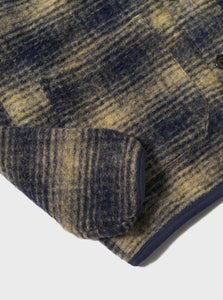 Universal Works Cardigan in Navy Uist Fleece