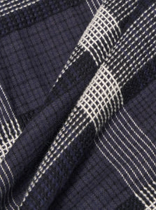 Universal Works Easy Overshirt in Charcoal Polka Check