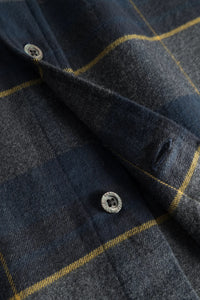 Norse Projects Osvald Organic Flannel Check Shirt in Dark Navy