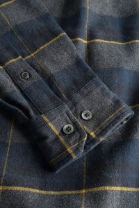 Norse Projects Osvald Organic Flannel Check Shirt in Dark Navy