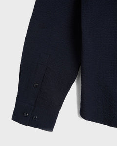 You Must Create Curtis Seersucker Shirt in Navy