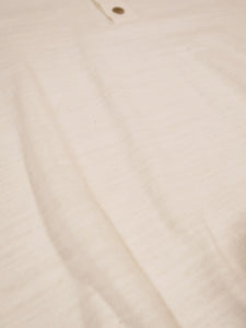 Wax London Turin Polo in Ercu Slub Cotton Linen