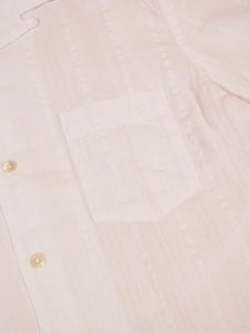 Hartford Palm Textured Short Sleeve Shirt in White
