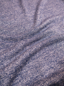 Hartford Open Collar Linen/Wool Pullover in Denim Blue