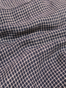 Original Vintage Style Ralf Check Linen Overshirt in Blue/White