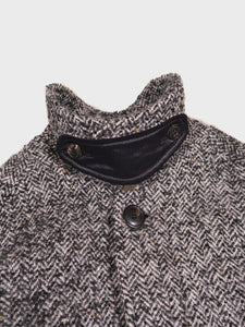 East Harbour Surplus Kent Herringbone Wool Coat in Grey