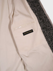 East Harbour Surplus Kent Herringbone Wool Coat in Grey