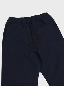 East Harbour Surplus Carner Wool Drawstring Waist Trousers in Navy