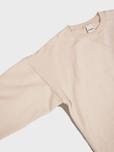 Parages Relaxed Crew Sweatshirt in Off-White