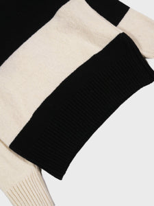 Parages Checkmate Wool Jumper in Off White/Black