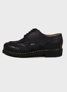 Paraboot Chambord Shoe in Lisse Black – Morgan Menswear