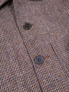 Universal Works Bakers C Jacket in Brown Harris Tweed Plaid