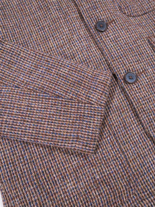 Universal Works Bakers C Jacket in Brown Harris Tweed Plaid