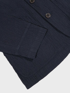 Universal Works Bakers Jacket in Dark Navy Ospina Cotton