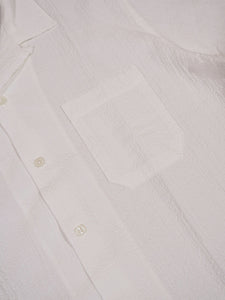 Universal Works Road Shirt in White Seersucker