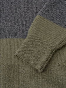 Oliver Spencer Blenheim Jumper Paxton Charcoal/Sage Green