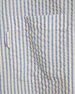 YMC Curtis Striped Shirt in Blue