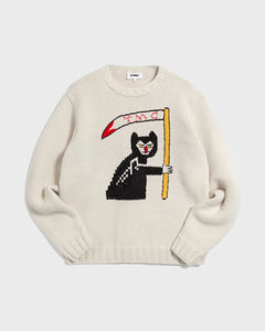 YMC Bluto Vixen Crew Neck Knit in Cream