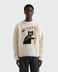 YMC Bluto Vixen Crew Neck Knit in Cream