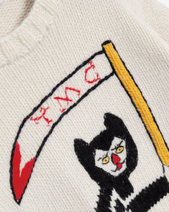 YMC Bluto Vixen Crew Neck Knit in Cream